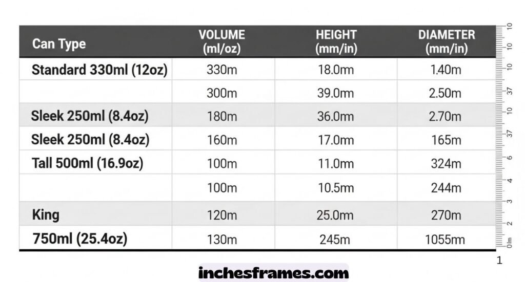 Aluminum Can Dimensions