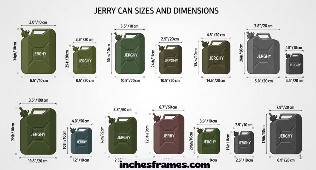 Jerry Can Sizes Dimensions