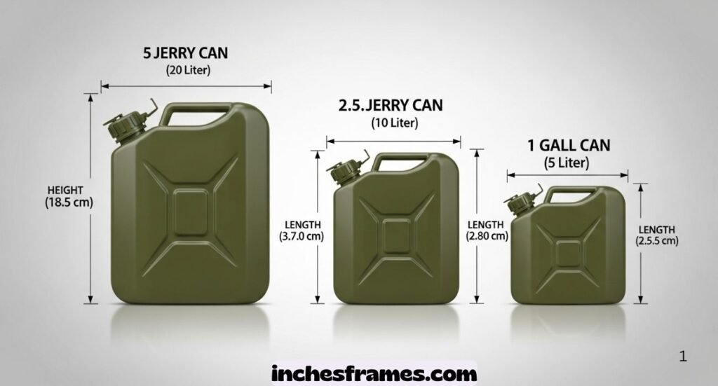 Jerry Can Sizes Dimensions