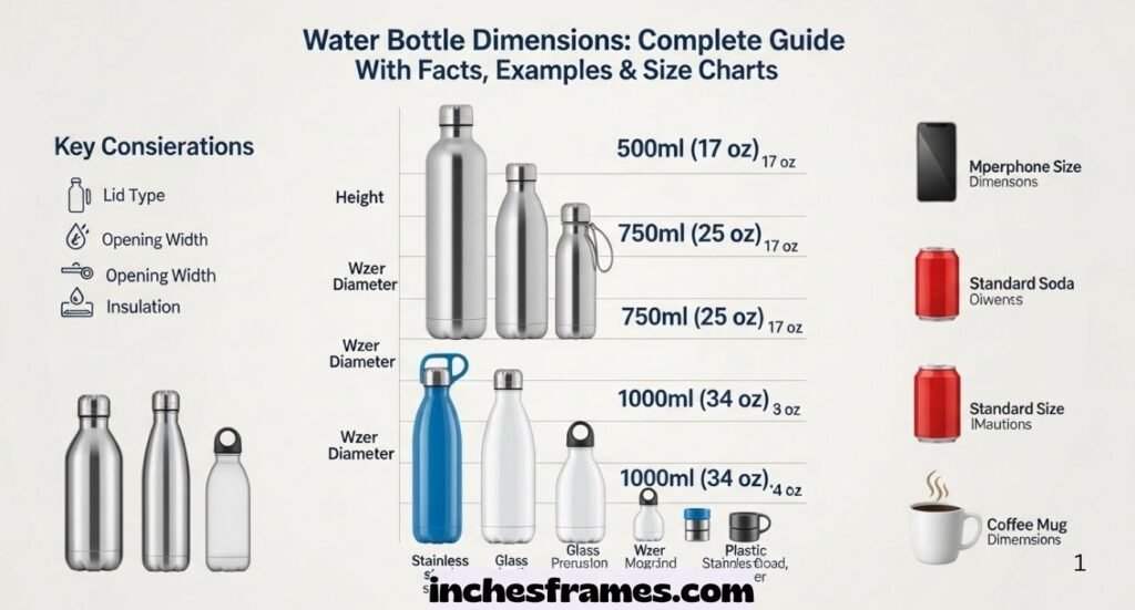 Water Bottle Dimensions